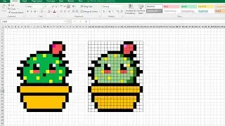 How to draw Cactus in Excel