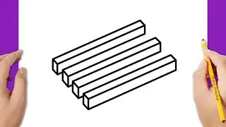 HOW TO DRAW AN OPTICAL ILLUSION EASY | How many pillars are in the end?