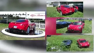Comparing a CarTurner turntable presentation at an outdoor car show, same car without a turntable.