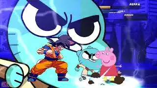 SON GOKU & GUMBALL TRAINED BY RYU & GOKU TEAM UP IN SURVIVAL MODE!