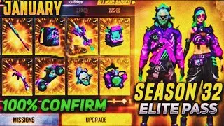 SEASON 32 ELITE PASS REVIEW😍|| January FIRE PASS 2021 || NEW THOMPSON SKIN💥❤️|| 