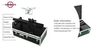 Handheld Drone UAV Jammer/Anti Drone System Work For Drone Controlled Signals BlockerDJ300