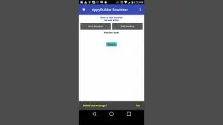 Coming to AppyBuilder - Snackbar component