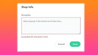 Live Text area Text Counter Tailwind Css Vue.js