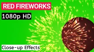Green Screen Fireworks Red Burst effects