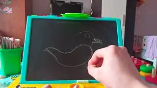 Рисуем уточку/ рисуем мелом уточку