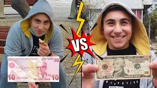 10 TL vs. Spending a Day with 10 DOLLARS!