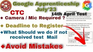 Things You should Follow for Google Apprenticeship  Test | Google Online Challenge  