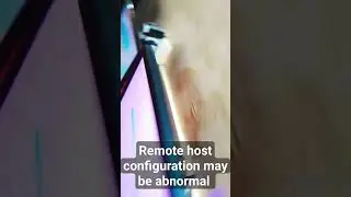 Remote host configuration may be abnormal 