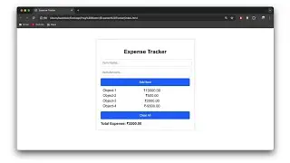 Creating Expenses Tracker By Using HTML, CSS & JS || 