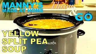 SLOW COOKER YELLOW SPLIT PEA SOUP | THROW & GO