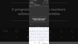 C program to swap two numbers without third variable | 