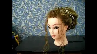 Вечерняя причёска с бубликом