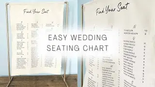 Easy Canvas Wedding Seating Chart | Wedding DIY