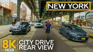 8K HDR New York Drive - City Route from Manhattan to Brighton Beach & to Arverne (Rear View)