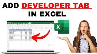 How to Add Developer Tab in Excel
