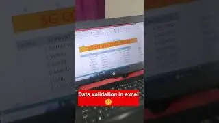 Data Validation in Excel ll #ytshorts #shorts #viral #trending #exceltips