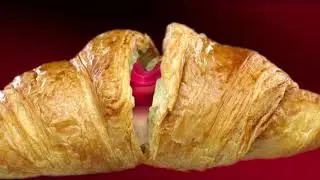 Образец рекламы круассаны со сливками Bien Kruvasan   DOUBLE