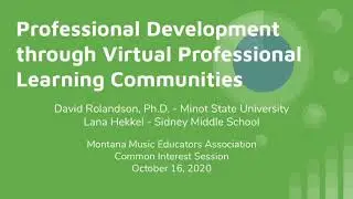 VPLC Presentation - short video - MMEA 2020 - David Rolandson and Lana Hekkel