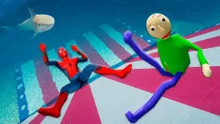 GTA 5 Spiderman vs Baldi's Basics Ragdolls vol.6 (Euphoria physics)