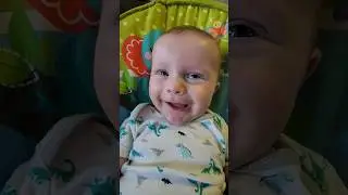 Cutie pie Cameron is finding his voice and getting two teeth 😍