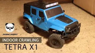 Indoor crawling with the Panda Hobby Tetra X1 Rock Crawler