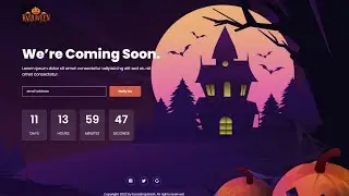How To Make A Website Coming Soon Page Using HTML CSS And JavaScript | coming soon page