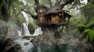 tree house in the river