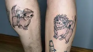 Tattoo on a couple love.