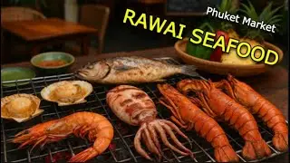 Phuket. Rawai. Seafood market. Cooking purchased seafood.