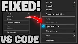 *FIXED* Open with VS Code not showing | Zia Codes