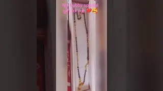 My love surprise gift for me 🎁#beautiful Nalla usalu chain #i feel so happy ❤️