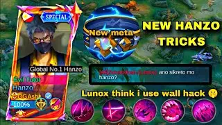 NEW HANZO TRICKS! 😱 LUNOX THINKS I USE WALL HACK CHEAT!!! ( New Hanzo Meta Build 2024)