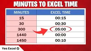 Convert Minutes to Excel Time