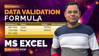 Data Validation Formula Examples  in Microsoft Excel