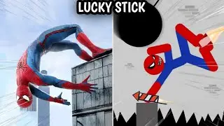 Spiderstickman vs Spiderman Funny Fails and Epic Moments  | Like a boss compilation