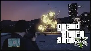GTA V - 5 stars Police Shootout on rooftop