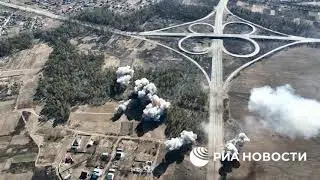 Кадры российского удара по украинской батарее