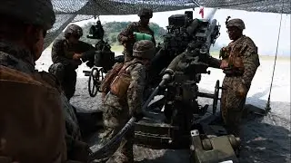 U.S. and Philippine Marines Conduct Bilateral Artillery Range