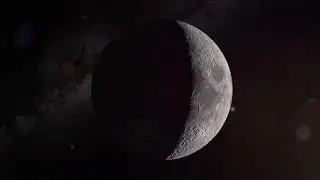 First quarter moon stock video
