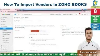 8 How To Import Vendors in ZOHO BOOKS 1
