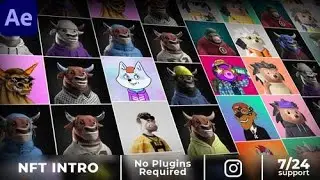 After Effects Template | NFT Mosaic Intro for Social Media