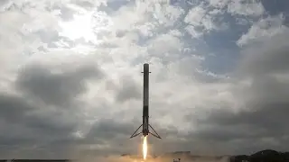 Falcon 9 rocket landed at Kennedy Space Center at Cape Canaveral, Florida