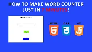 Make a Word Counter with HTML, CSS, JS in just 7 minutes!