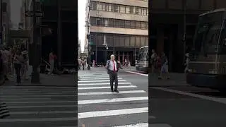 Donald Trump в центре города Нью-Йорк