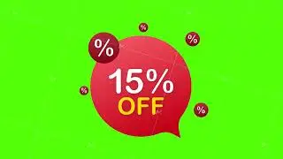 15 percent OFF Sale Discount Banner. Discount offer price tag. 15 percent discount promotion flat