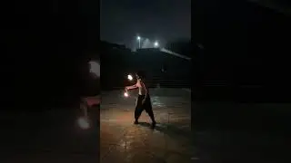 Fire Spinning Nunchucks Performance