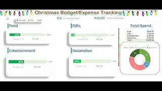 Christmas Budget/Expense Dashboard in Excel