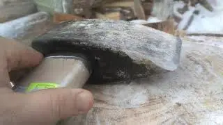 How to sharpen a cleaver. A useful trick for sharpening a cleaver that makes chopping wood easier.
