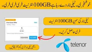 Telenor Free Internet 100GB 2024 ||| My Telenor App Free Game Offer